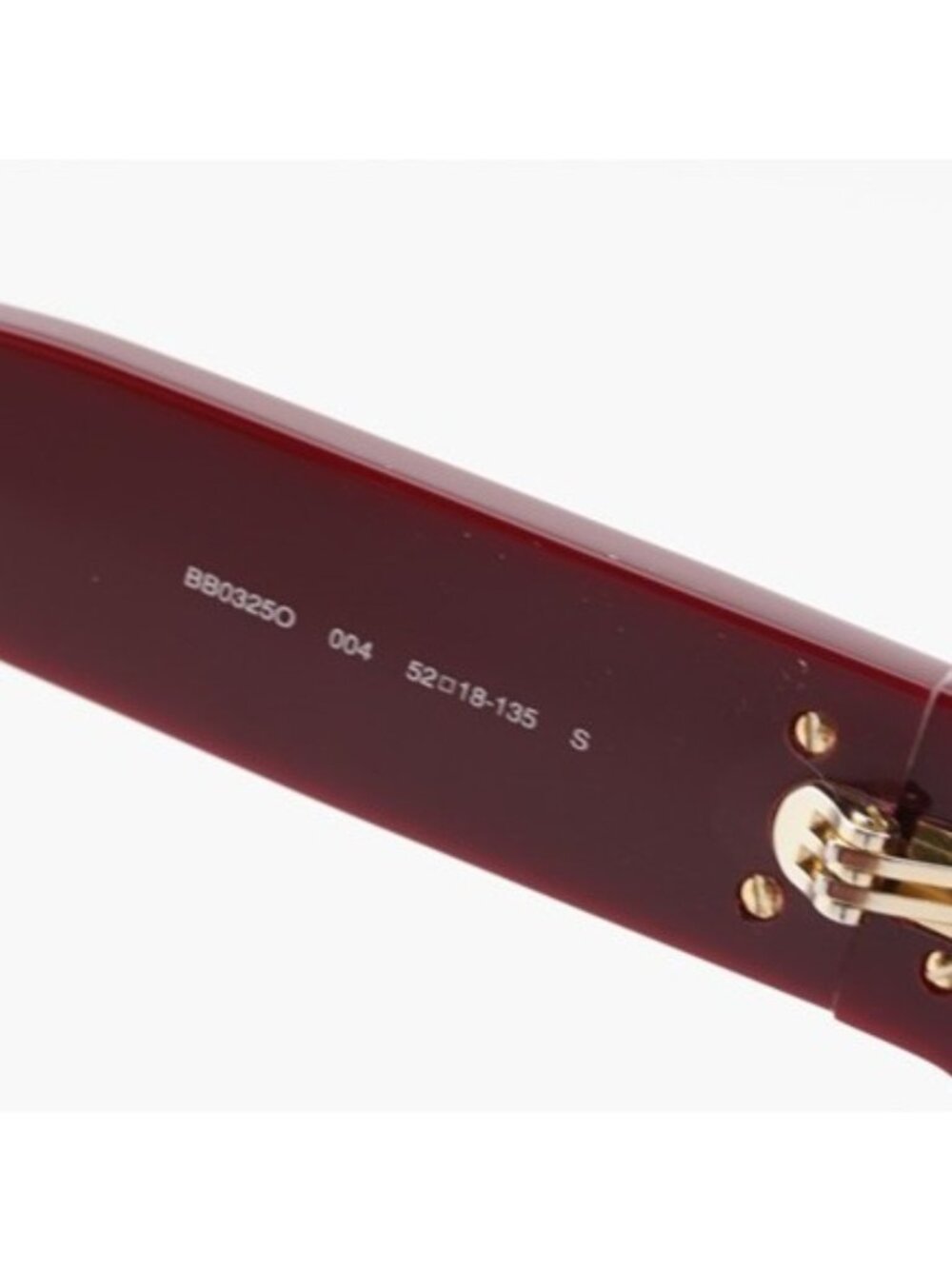 Balenciaga BB0325O 004 Eyeglasses Burgundy 52mm Square Frame - Picture 8 of 12